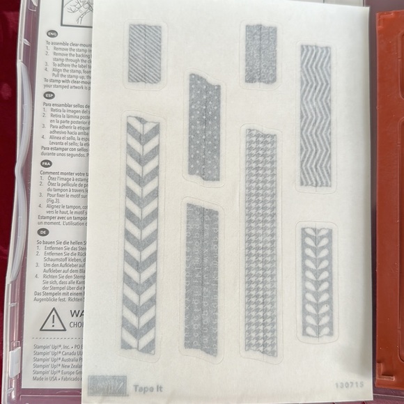 🚨LAST CHANCE🚨 Stampin’ Up! RETIRED Tape It Stamp Set.NIB NEVER USED - Picture 3 of 3